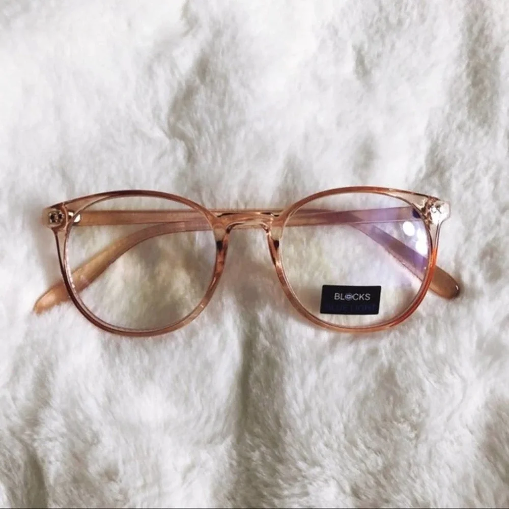 Ezra Pink Computer Blue Light Glasses - Picture 7 of 14